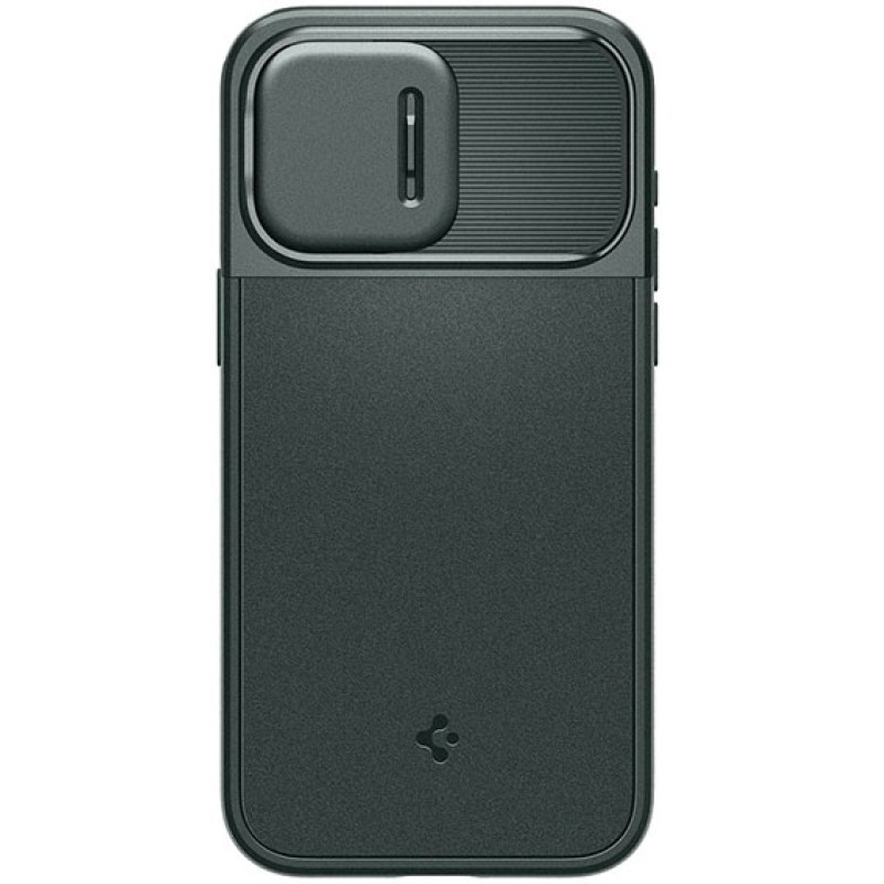 Spigen marka Apple iPhone 15 Pro Max Optik Armor MagFit Abyss kılıfı, Yeşil.