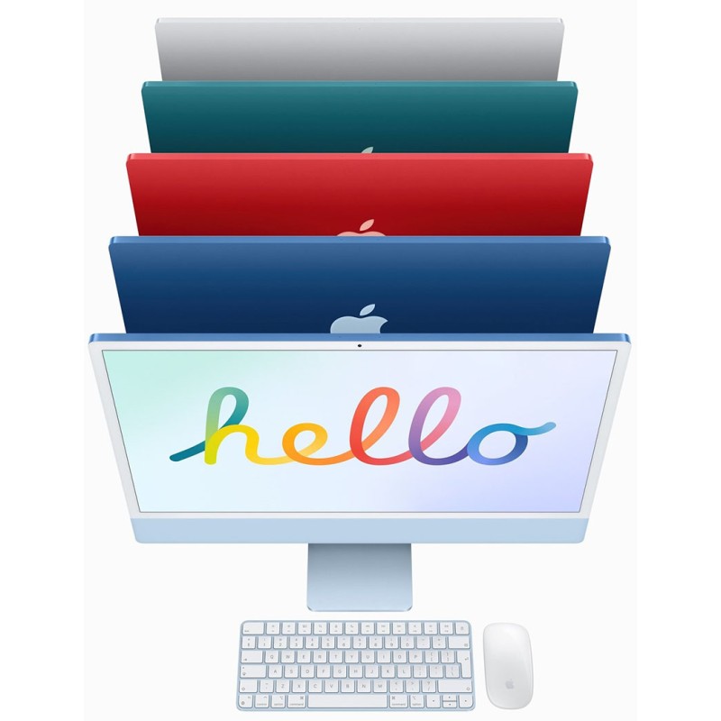 Apple iMac 24" Retina 4.5K 256GB 7GPU Gümüş 2021 Monoblok