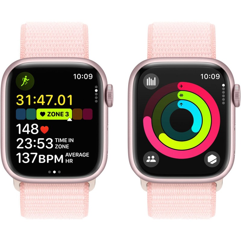 Смартгодинник Apple Watch Series 9 GPS 41mm Pink Aluminium Case with Light Pink Sport Loop